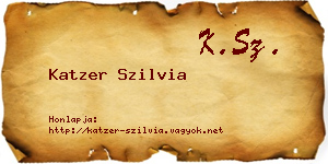 Katzer Szilvia névjegykártya