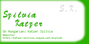 szilvia katzer business card